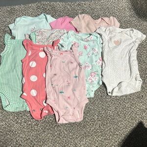 Bundle of 9 carters and little me onesies